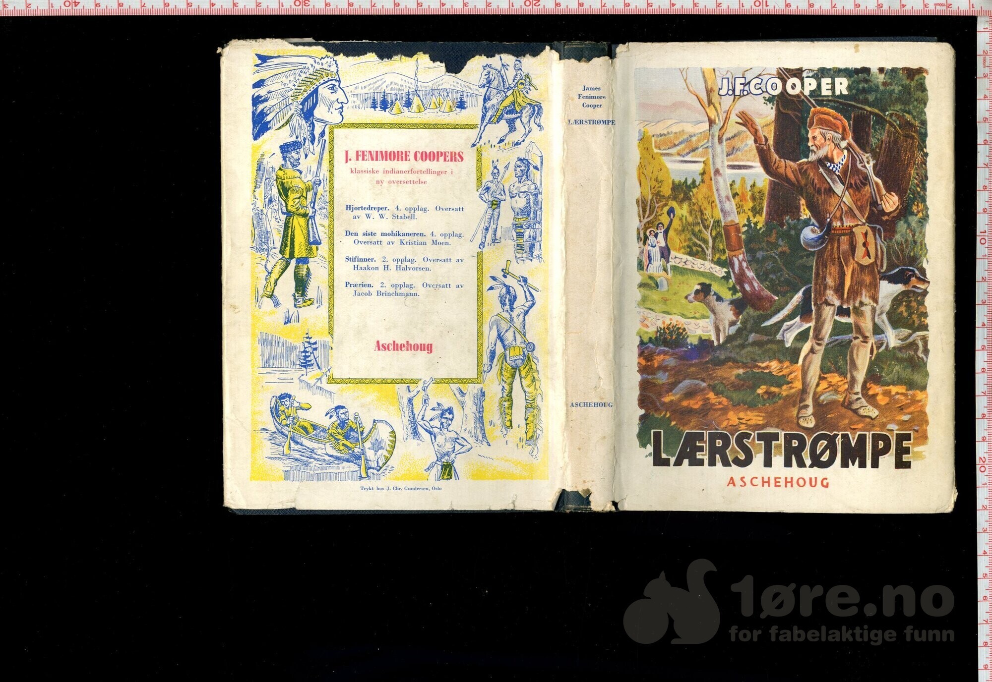 Cooper, J. Fenimore - Lærstrømpe (Oslo 1949) m/vareomslag!