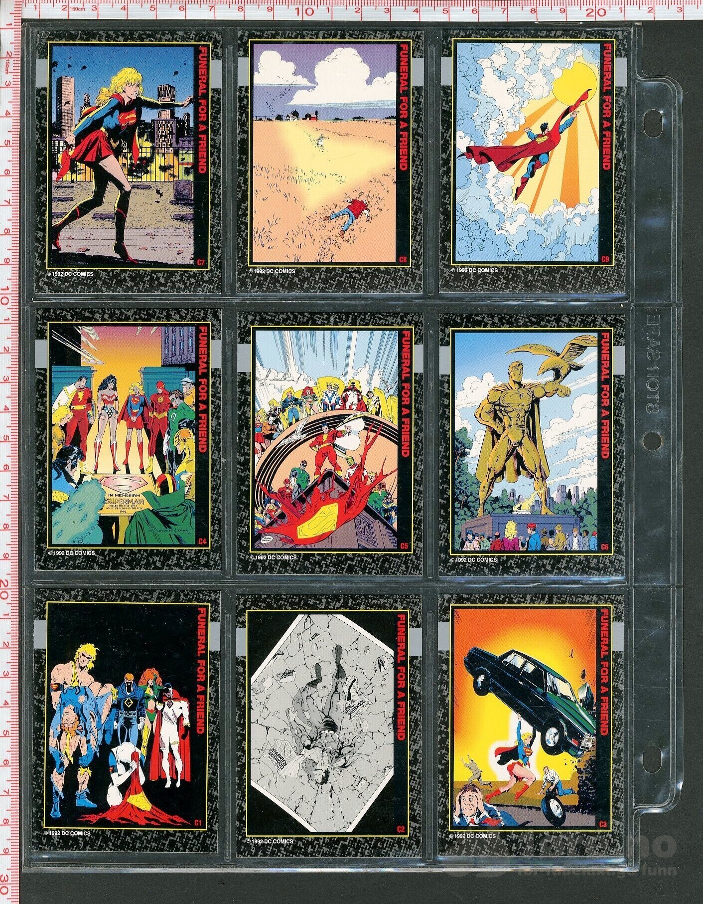 Komplett "The Death of Superman" kortsamling - 1992, bilde 2