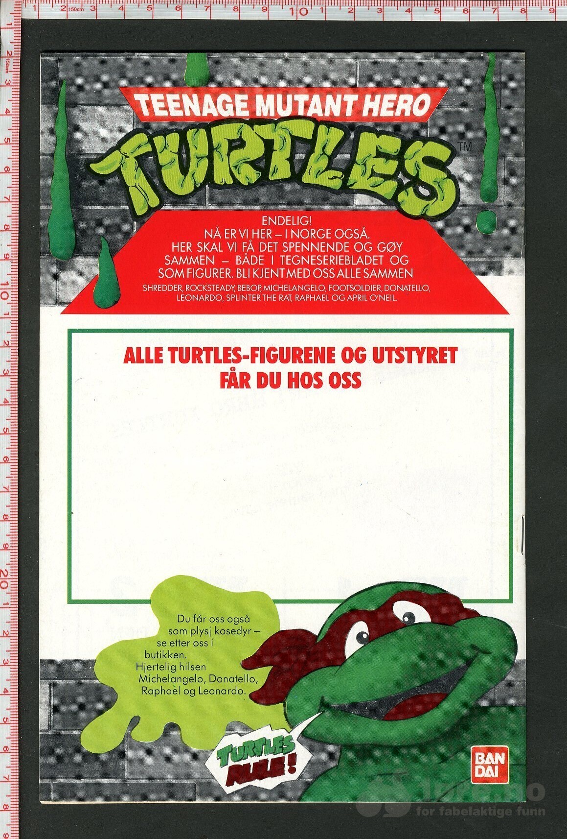 Teenage Mutant Hero Turtles giveaway 1990, bilde 2