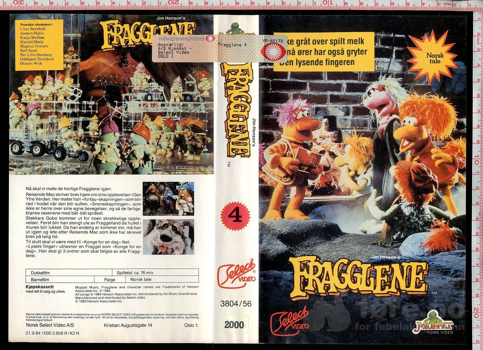VHS-cover - Fragglene 4