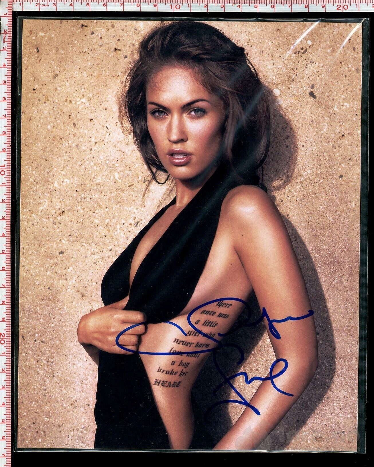 Signert Megan Fox-bilde, innrammet