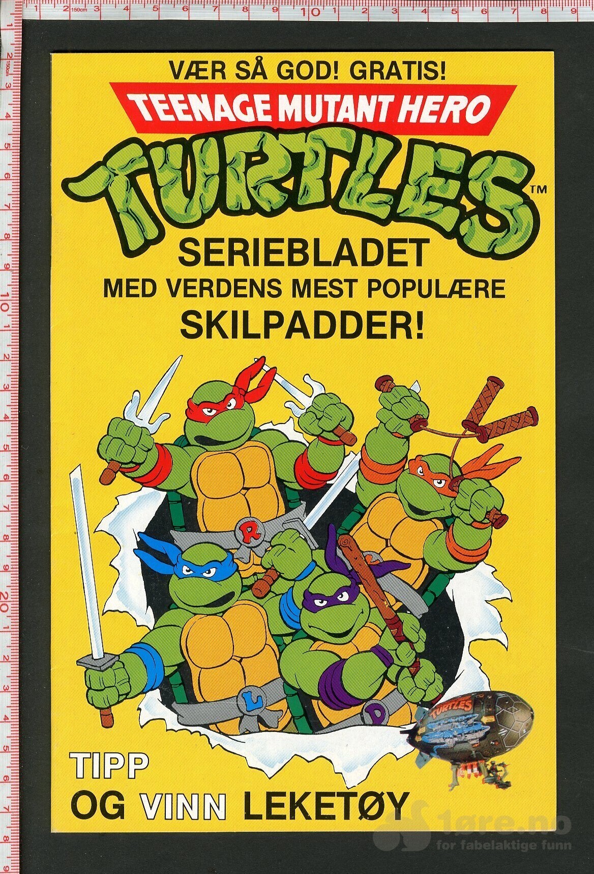 Teenage Mutant Hero Turtles giveaway 1990
