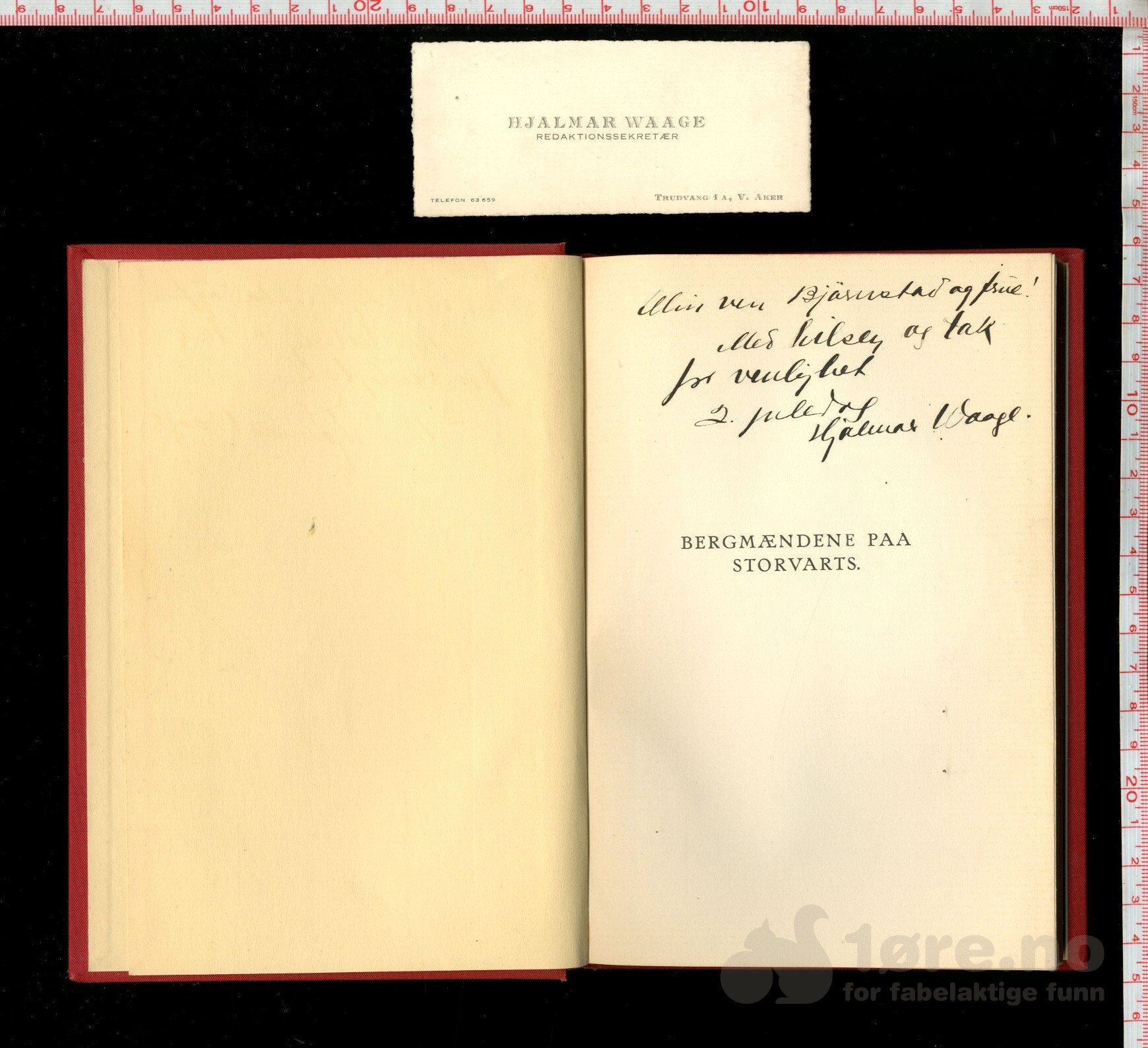 Waage, Hjalmar - Bergmændene paa Storvarts (1923)