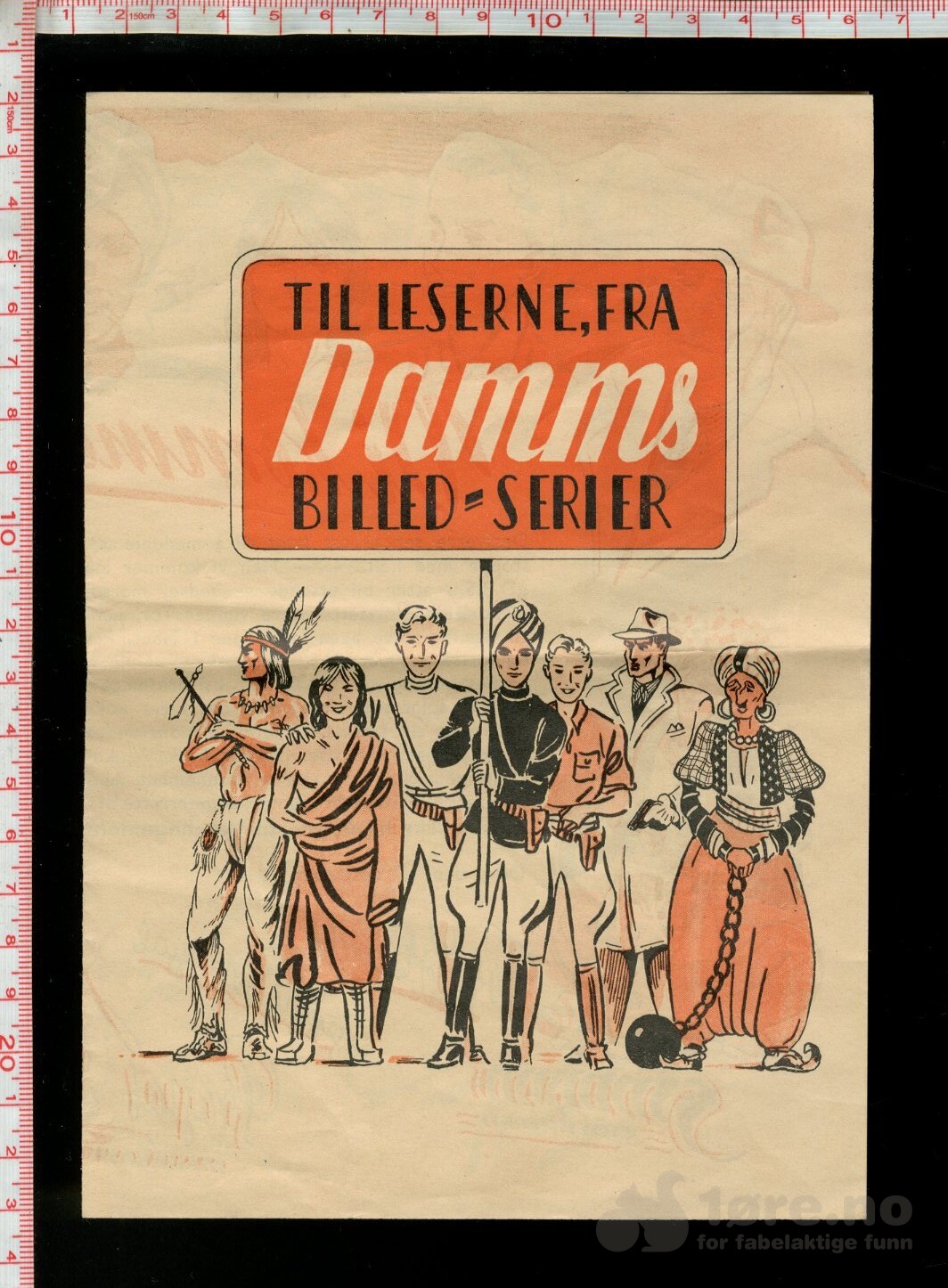 Damms Billed-Serier, Til Leserne fra (1944) infoskriv/vedlegg