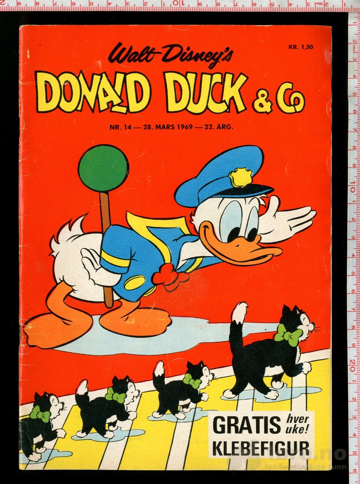 Donald Duck 1969 Nr 14 med klistermerke, bilde 2