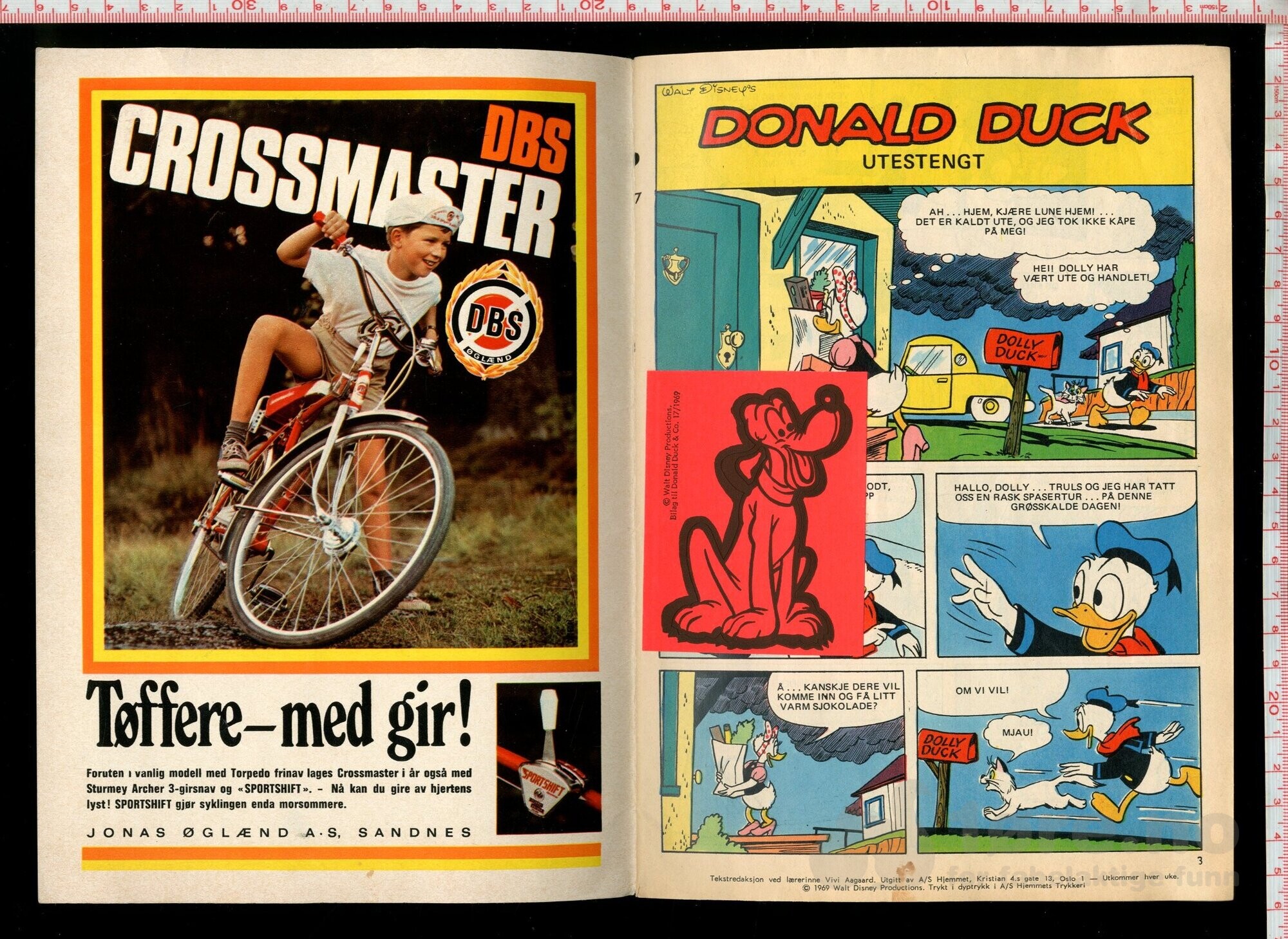 Donald Duck 1969 Nr 17 med klistermerke, bilde 4