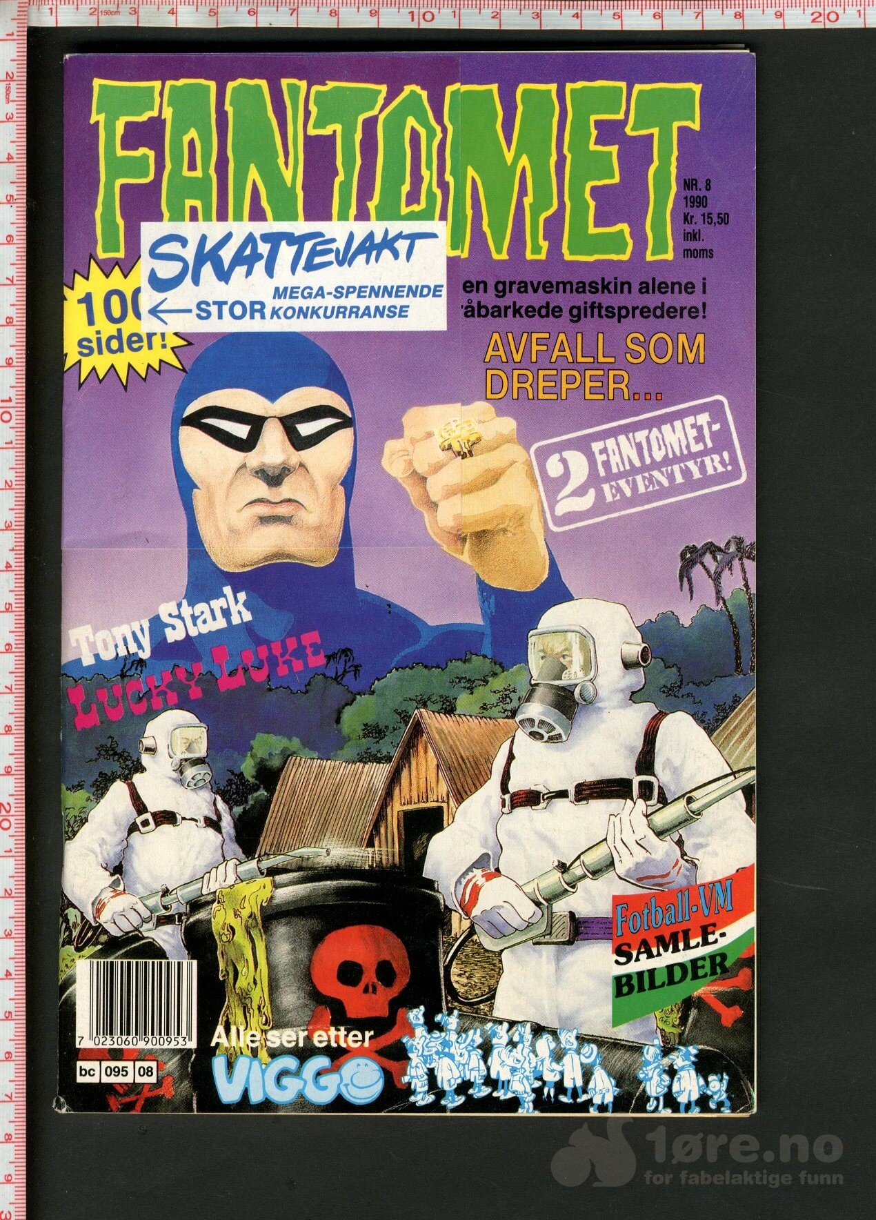 Fantomet 1990 Nr.8 med Fotball-VM samlebilder, bilde 2
