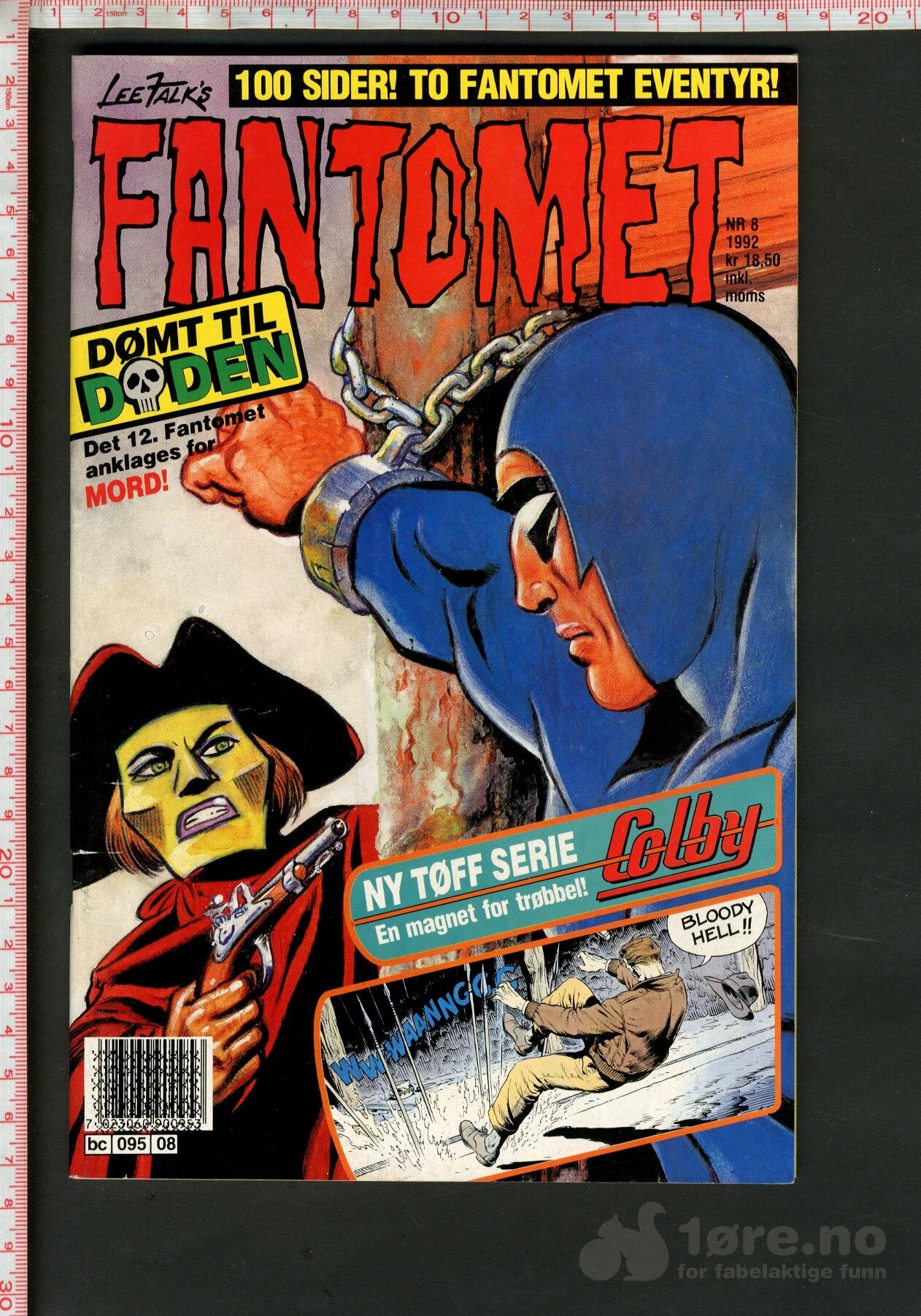 Fantomet 1992 Nr.8 med Fotball-EM samlebilder, bilde 2
