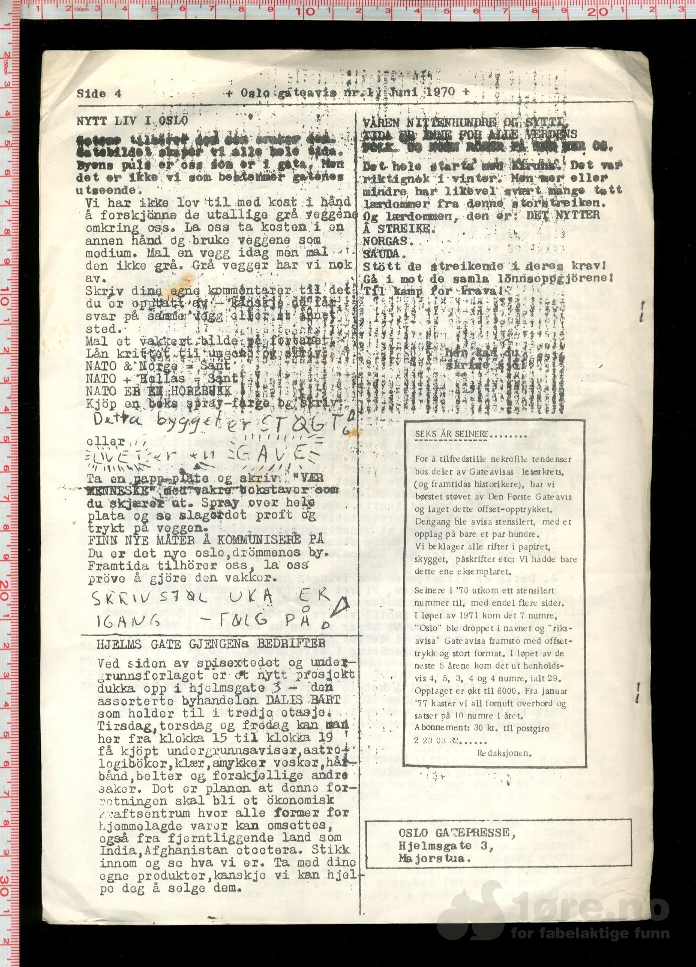 Gateavisa 1970 nr 1 nytrykk 1976, bilde 2