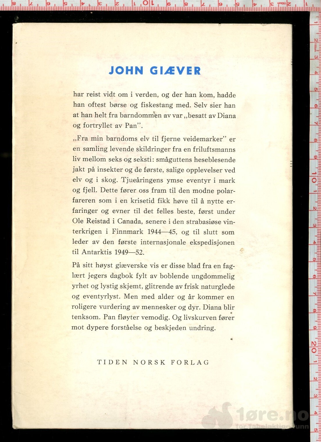 Giæver, John - Fra min barndoms elv til fjerne veidemarker (1960), bilde 2