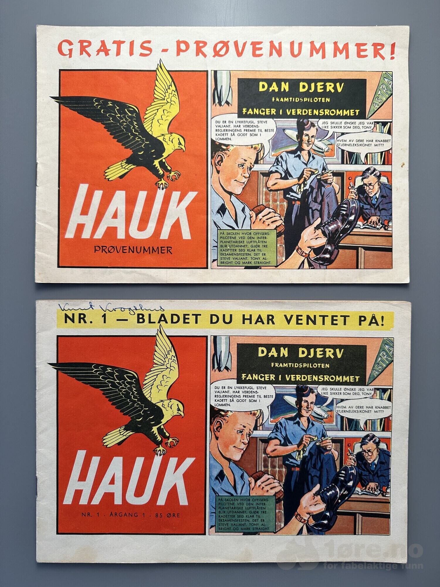 Hauk 1955 komplett nr 1-4 + Prøvernummer!