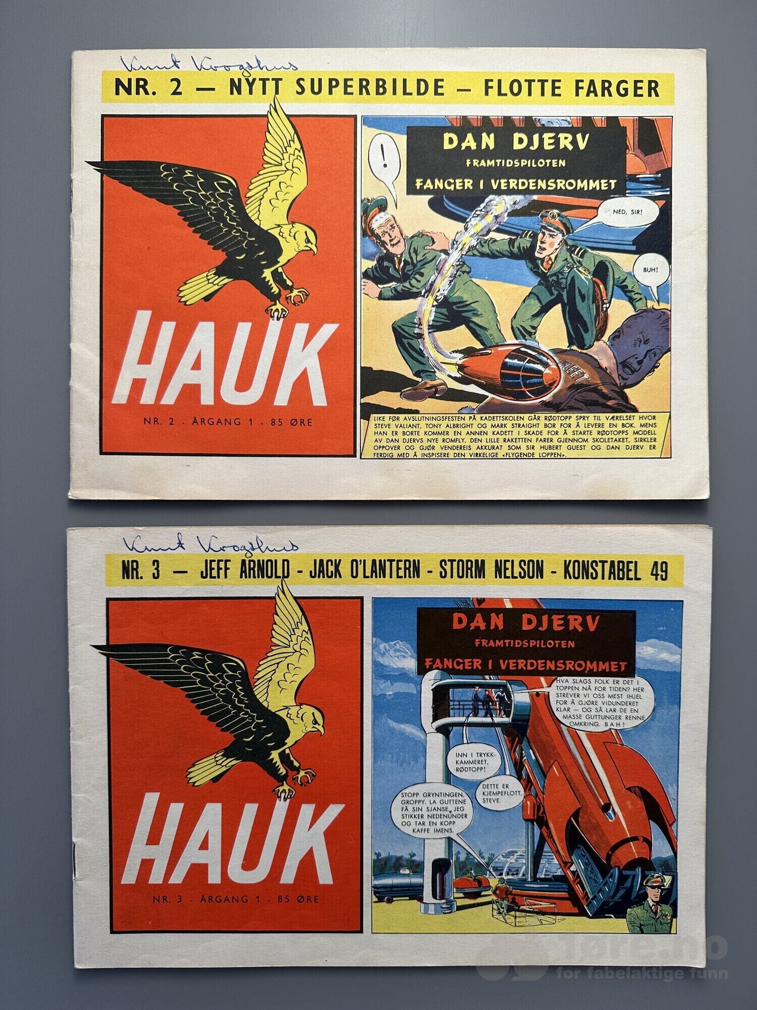 Hauk 1955 komplett nr 1-4 + Prøvernummer!, bilde 3