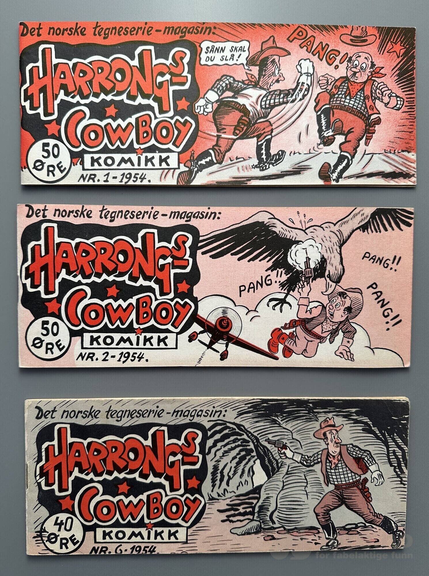 Harrongs Cowboy Komikk lott 1954-1955