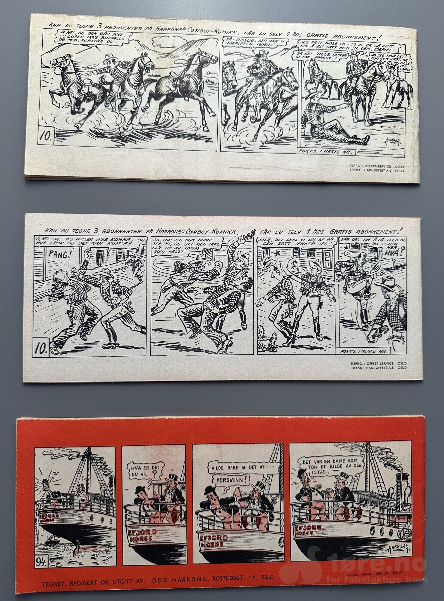 Harrongs Cowboy Komikk lott 1954-1955, bilde 6