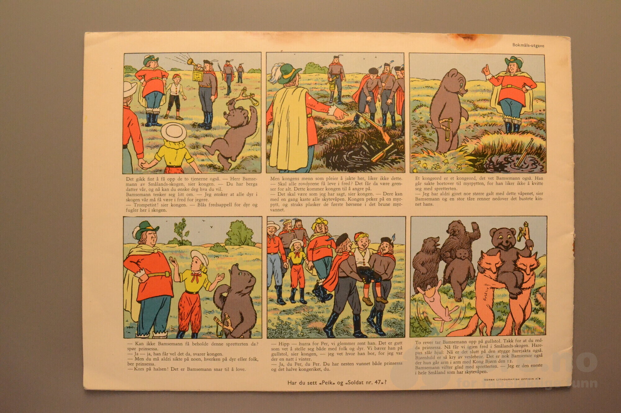 PRØVEEKSEMPLAR! Bamsemann - Eventyrserien i Småland 1956 Bokmål, bilde 2