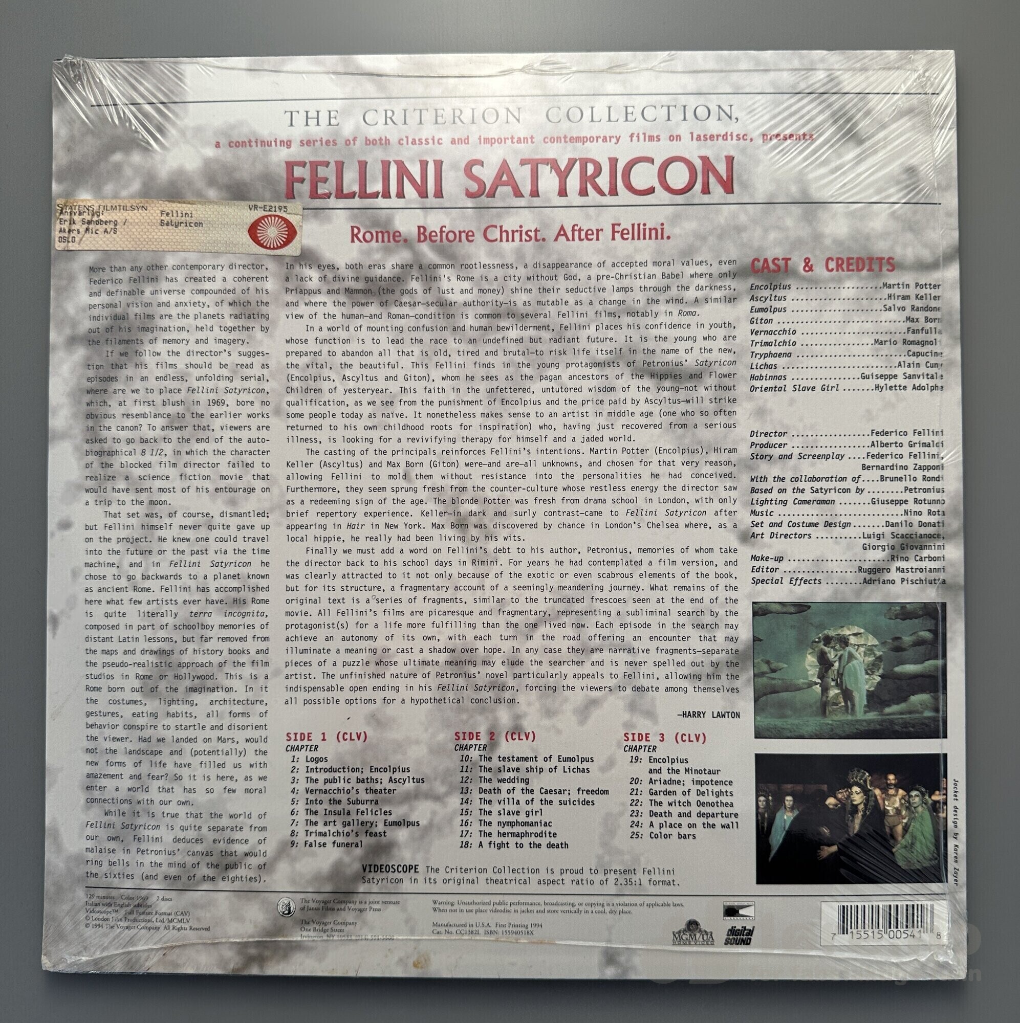 LaserDisc - Fellini Satyricon, bilde 2