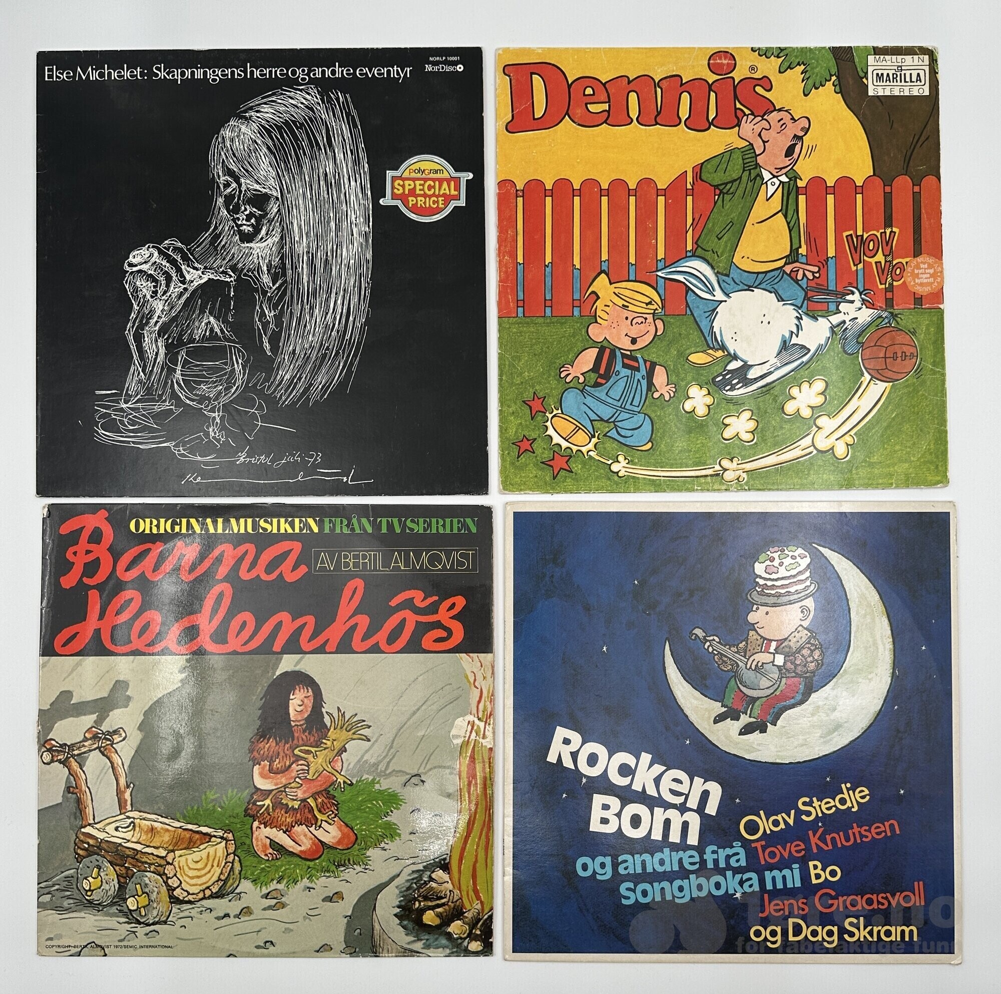 Vinyl 4 stk barneplater