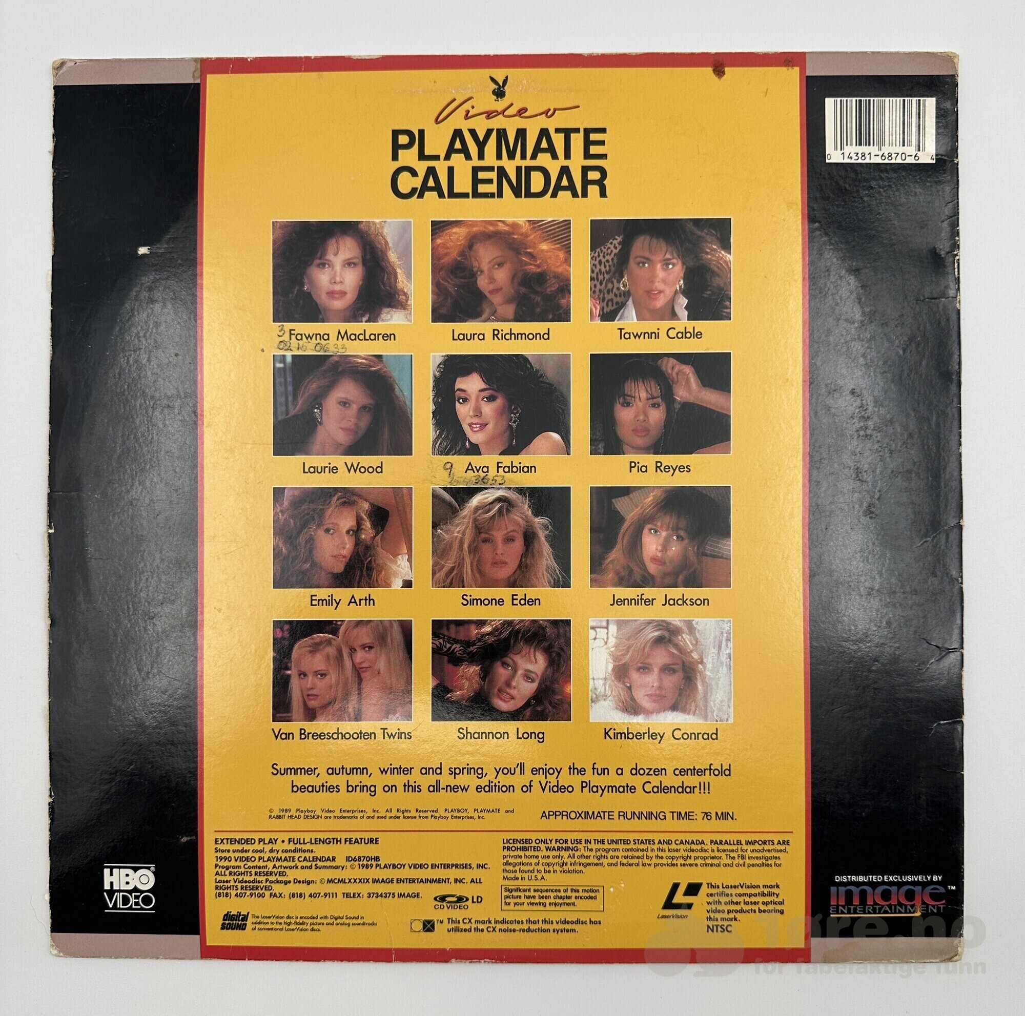 LaserDisc - Playboy Playmate Calendar 1989 & 1990, bilde 4