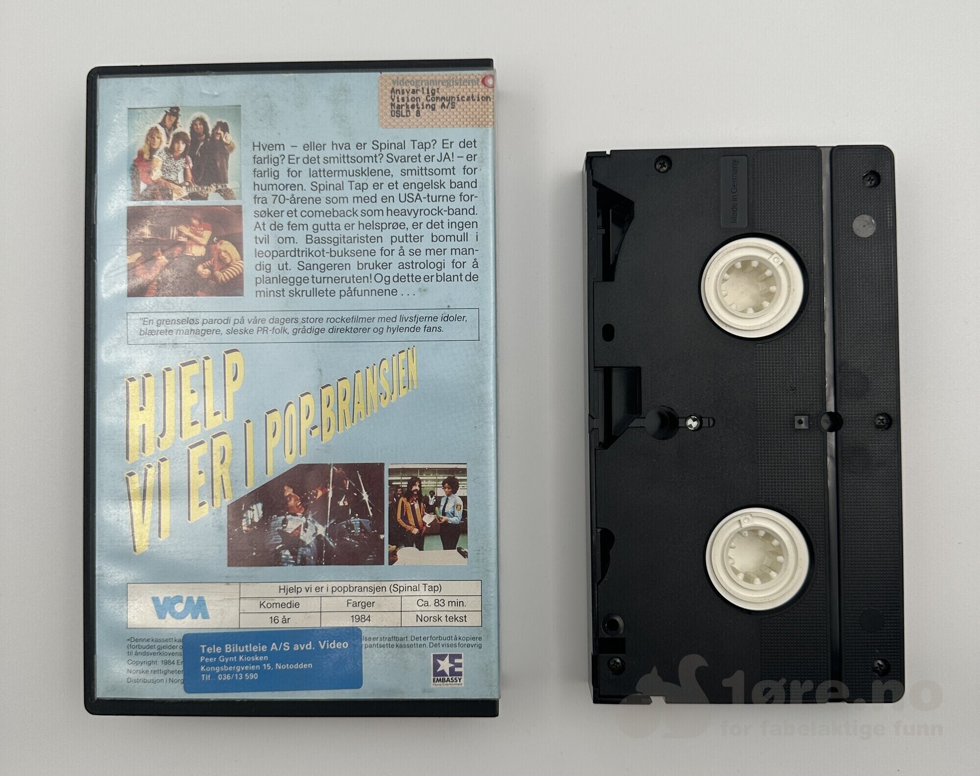 VHS - Spinal Tap Hjelp vi er i POP-bransjen!, bilde 3