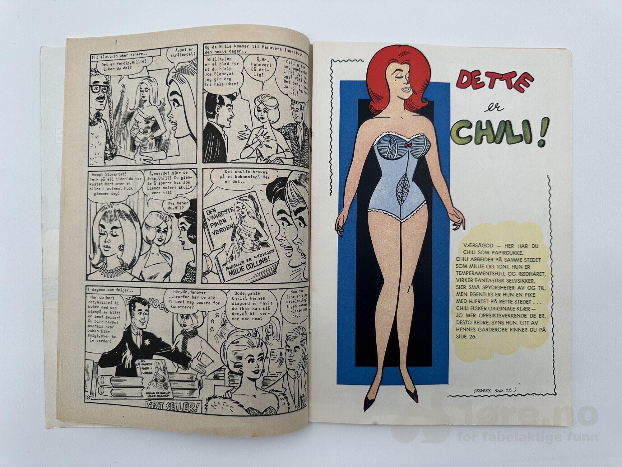 Millie Modell 1964 nr 4 med klippedukker!, bilde 3