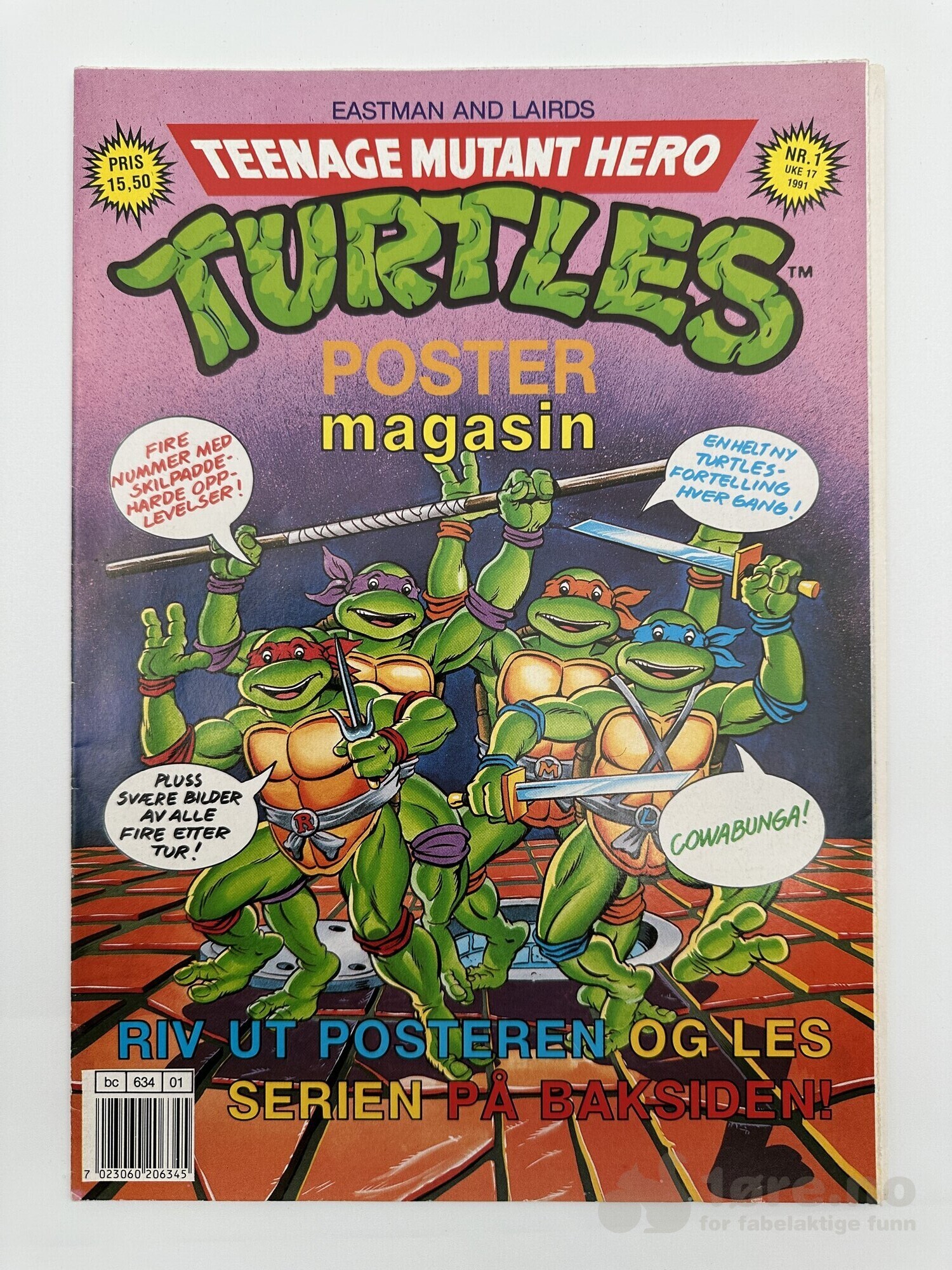 Teenage Mutant Hero Turtles poster magasin 1991 nr 1