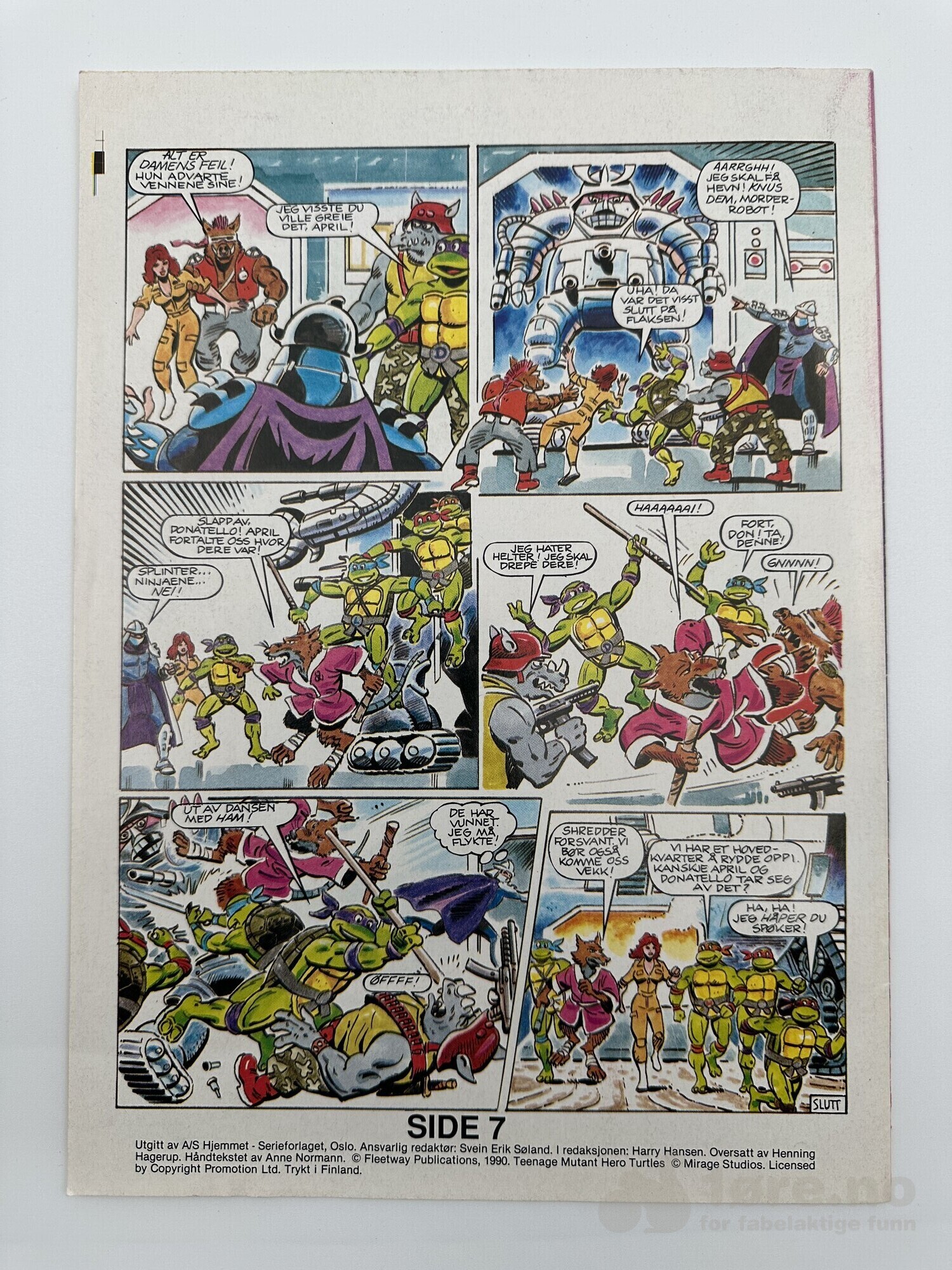 Teenage Mutant Hero Turtles poster magasin 1991 nr 1, bilde 2