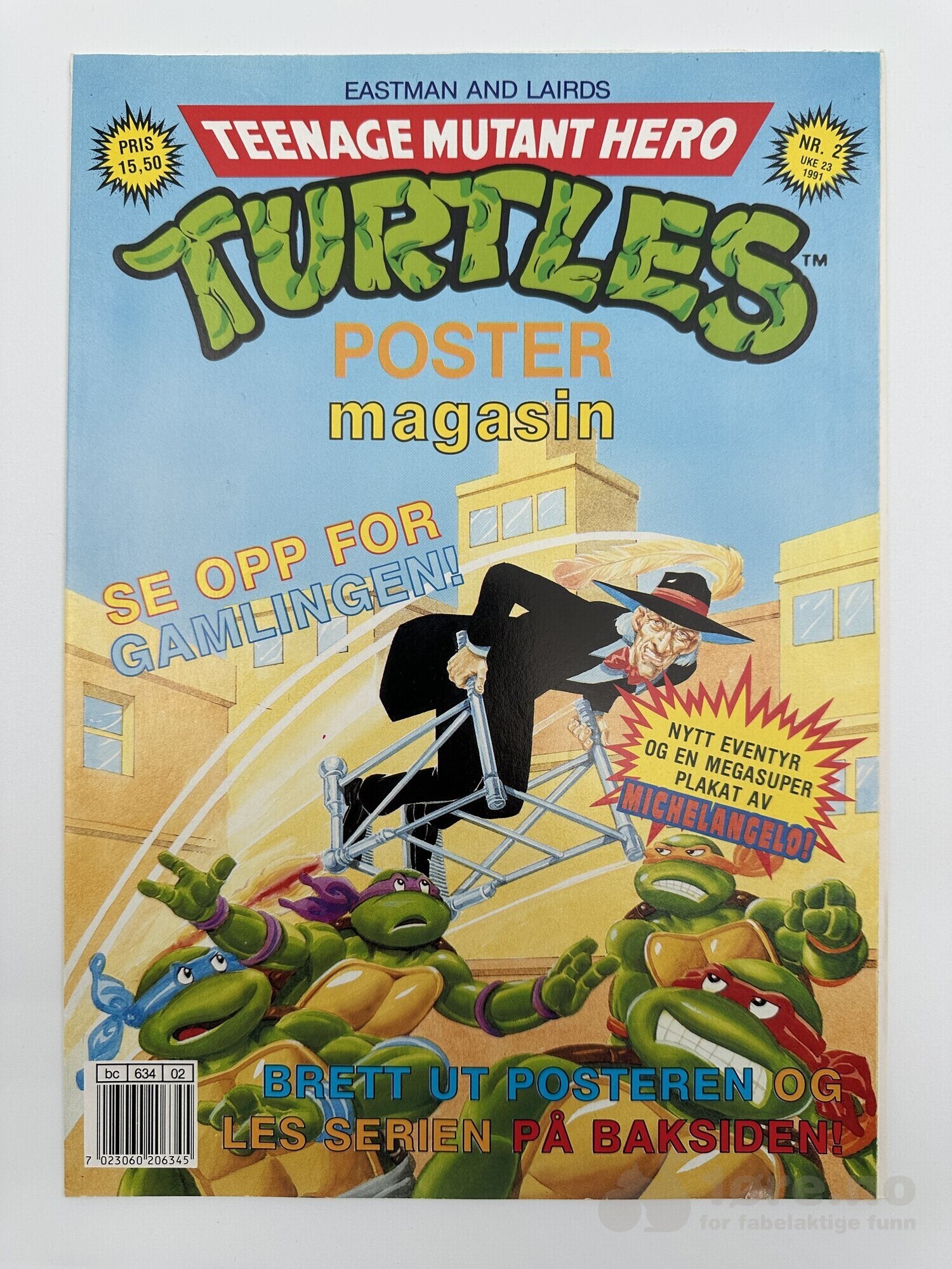 Teenage Mutant Hero Turtles poster magasin 1991 nr 2