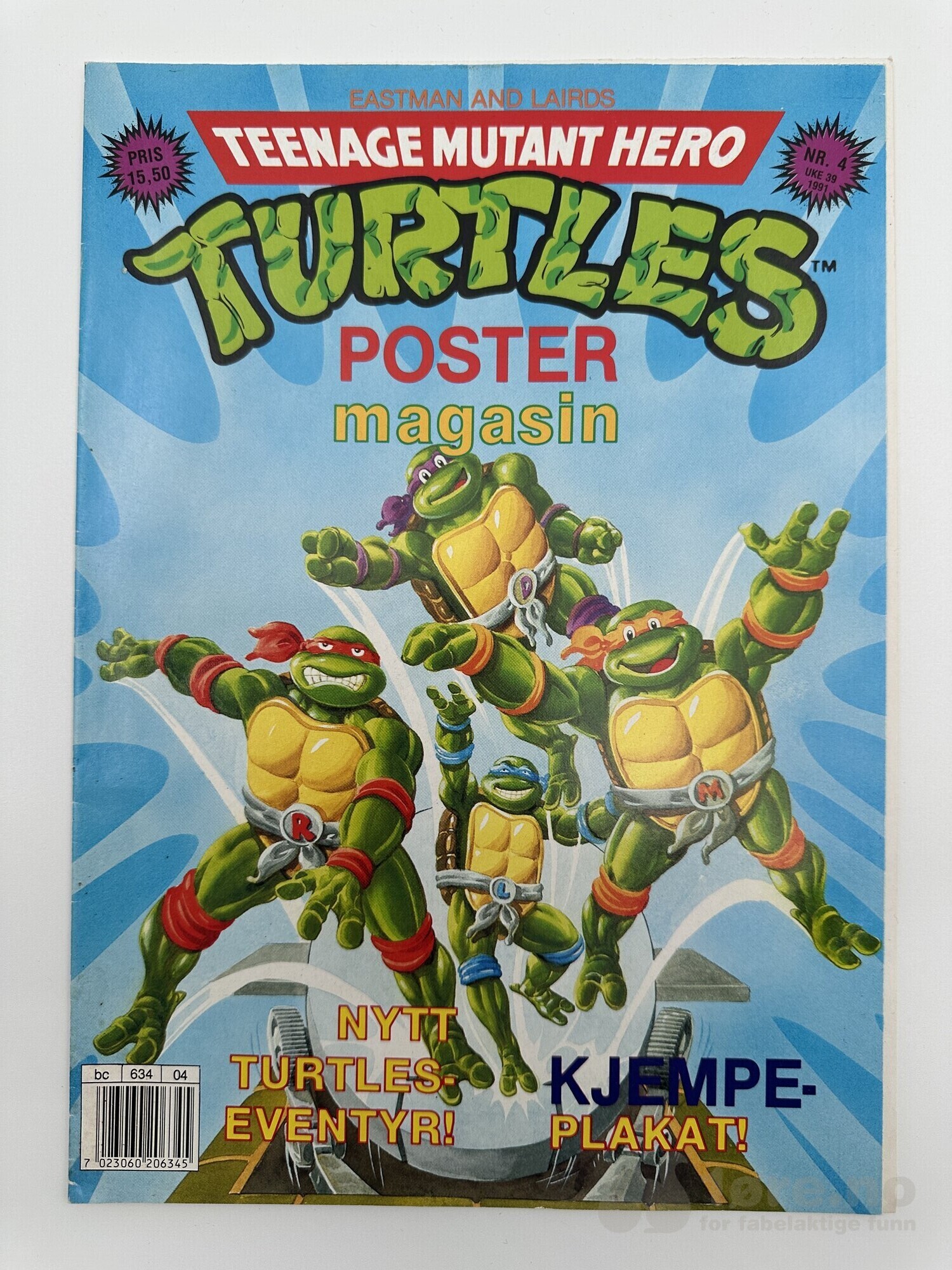 Teenage Mutant Hero Turtles poster magasin 1991 nr 4