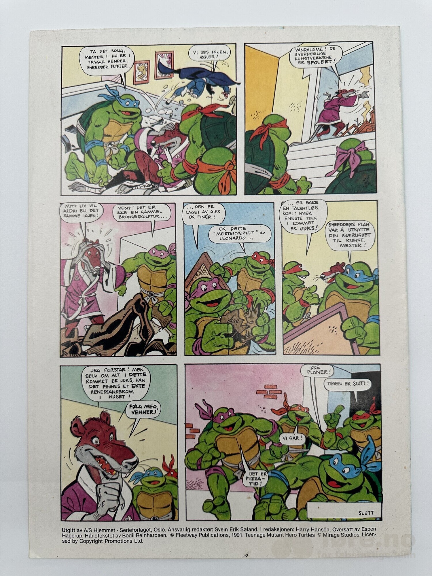 Teenage Mutant Hero Turtles poster magasin 1991 nr 4, bilde 2