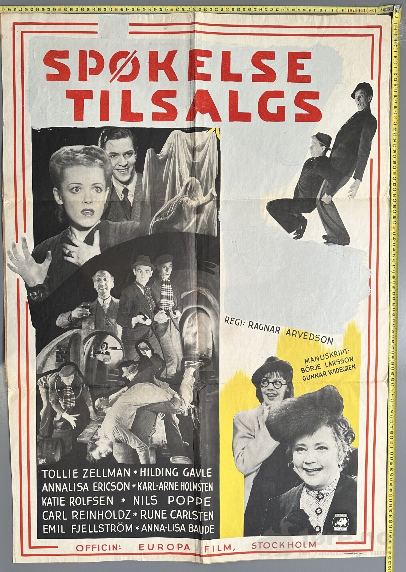 Spøkelse tilsalgs 1939 - Original kinoplakat!