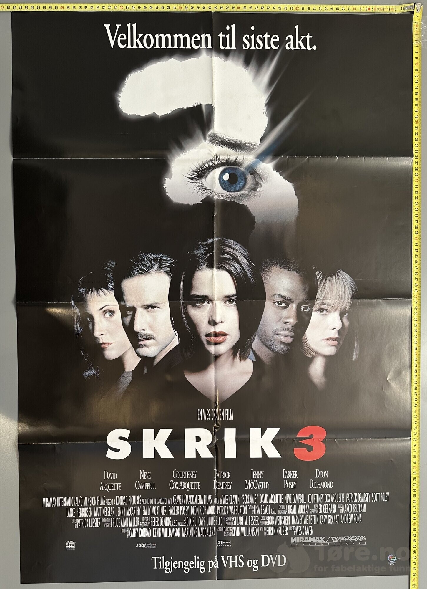 Skrik 3 2000 - Original kinoplakat!