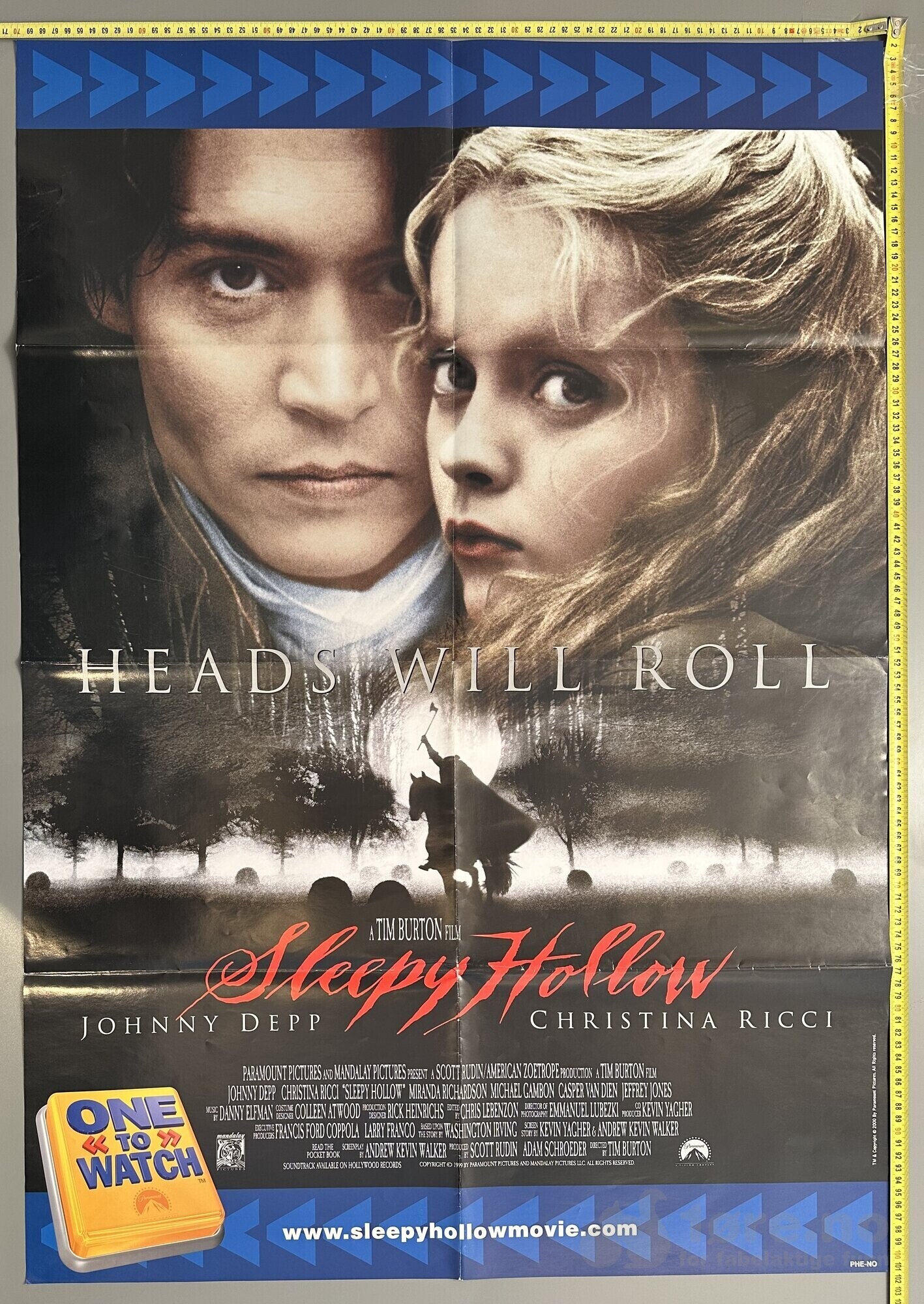 Sleepy Hollow 1999 - Original videoplakat!