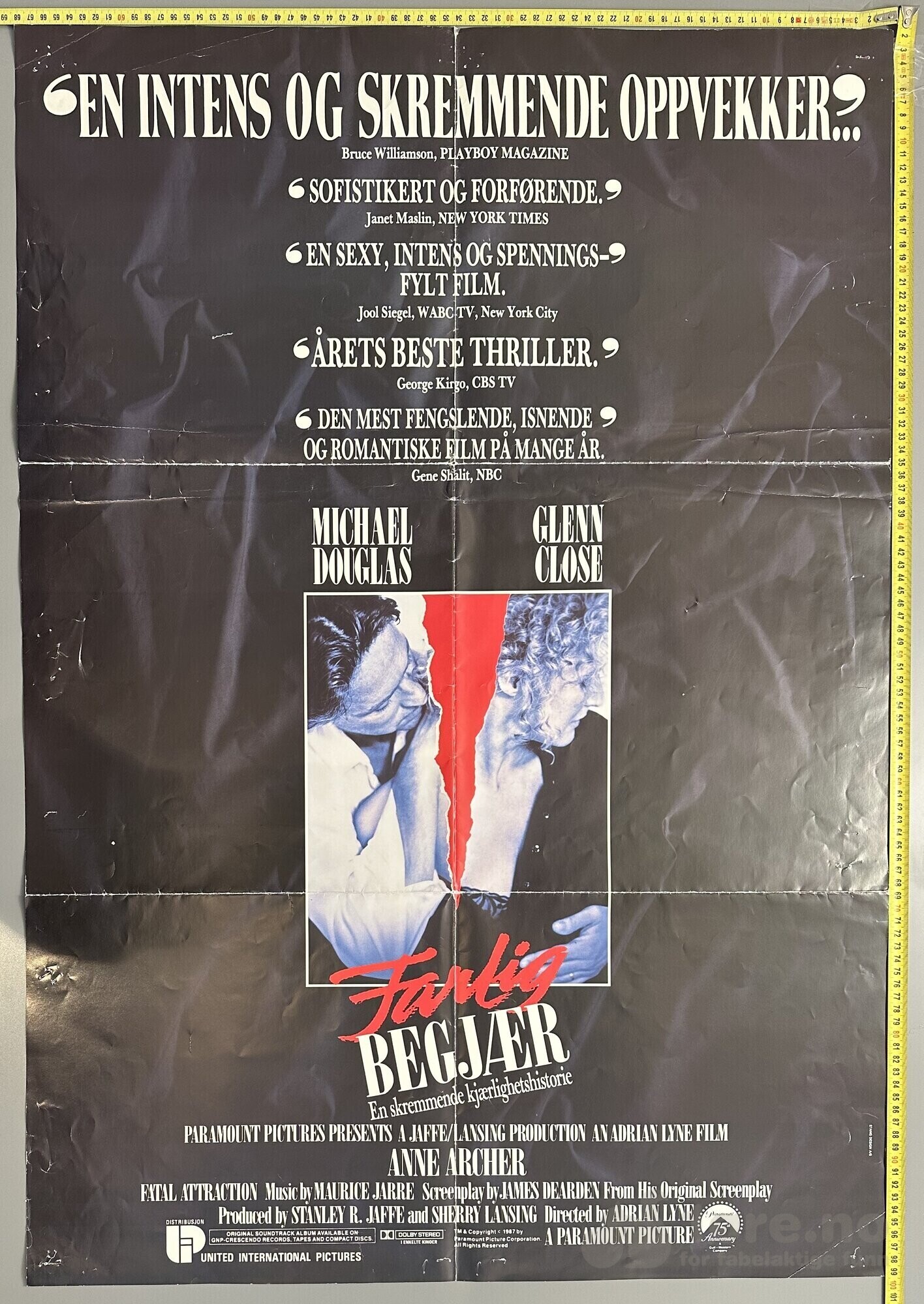 Farlig begjær 1987 - Original kinoplakat!