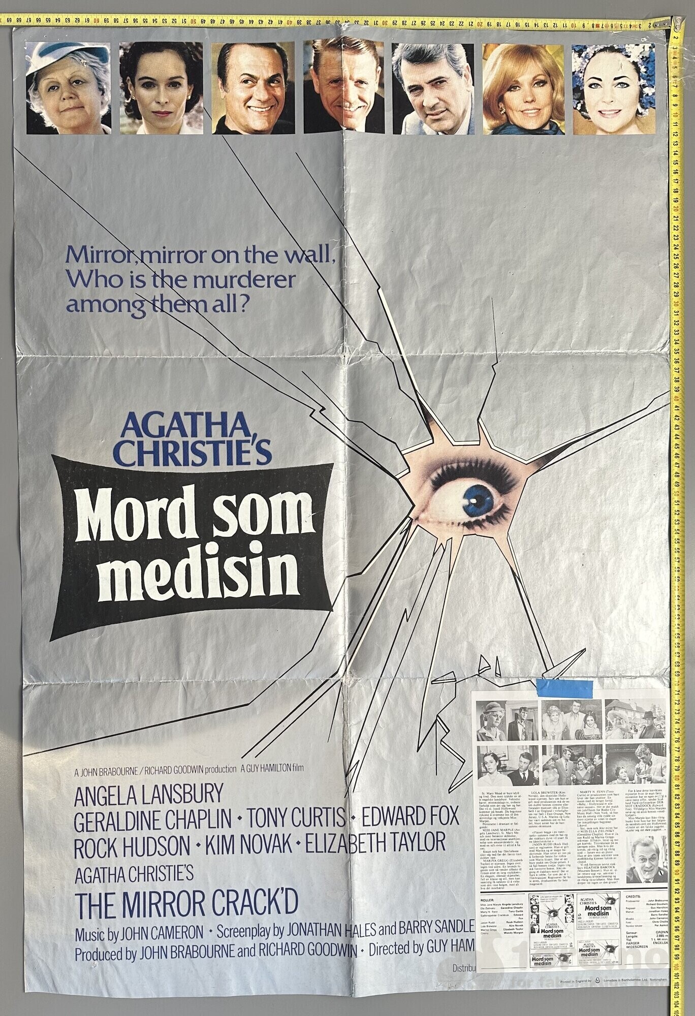 Mord som medisin 1980 - Original kinoplakat!