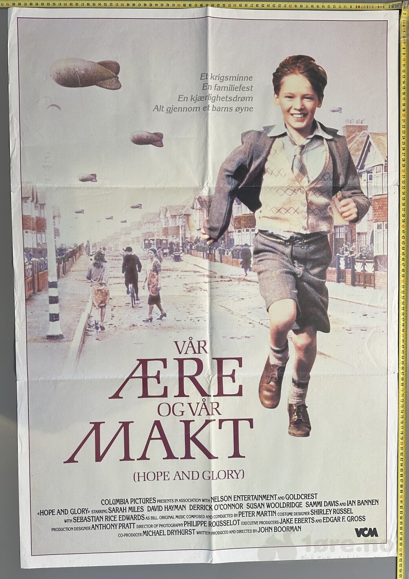 Vår ære og makt 1987 - Original kinoplakat!