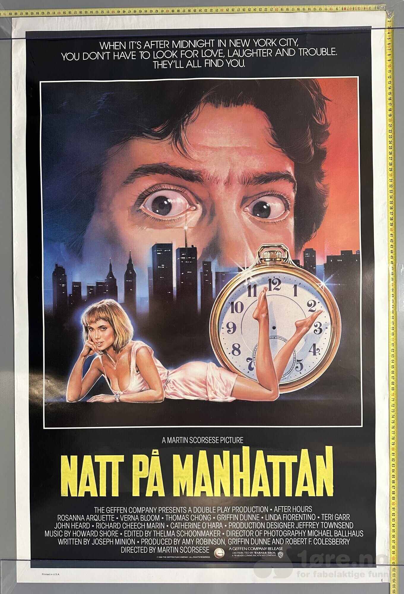 Natt på Manhattan 1985 - Original kinoplakat!