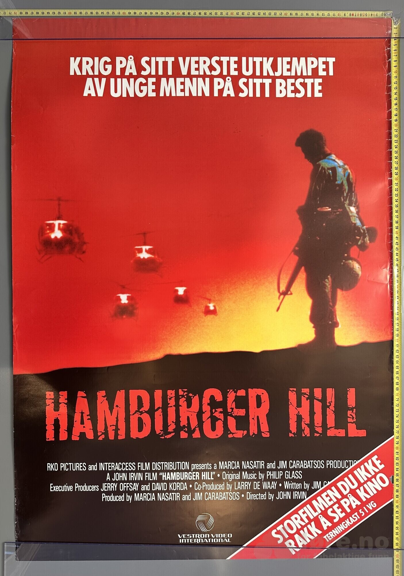 Hamburger Hill 1987 - Original videoplakat!