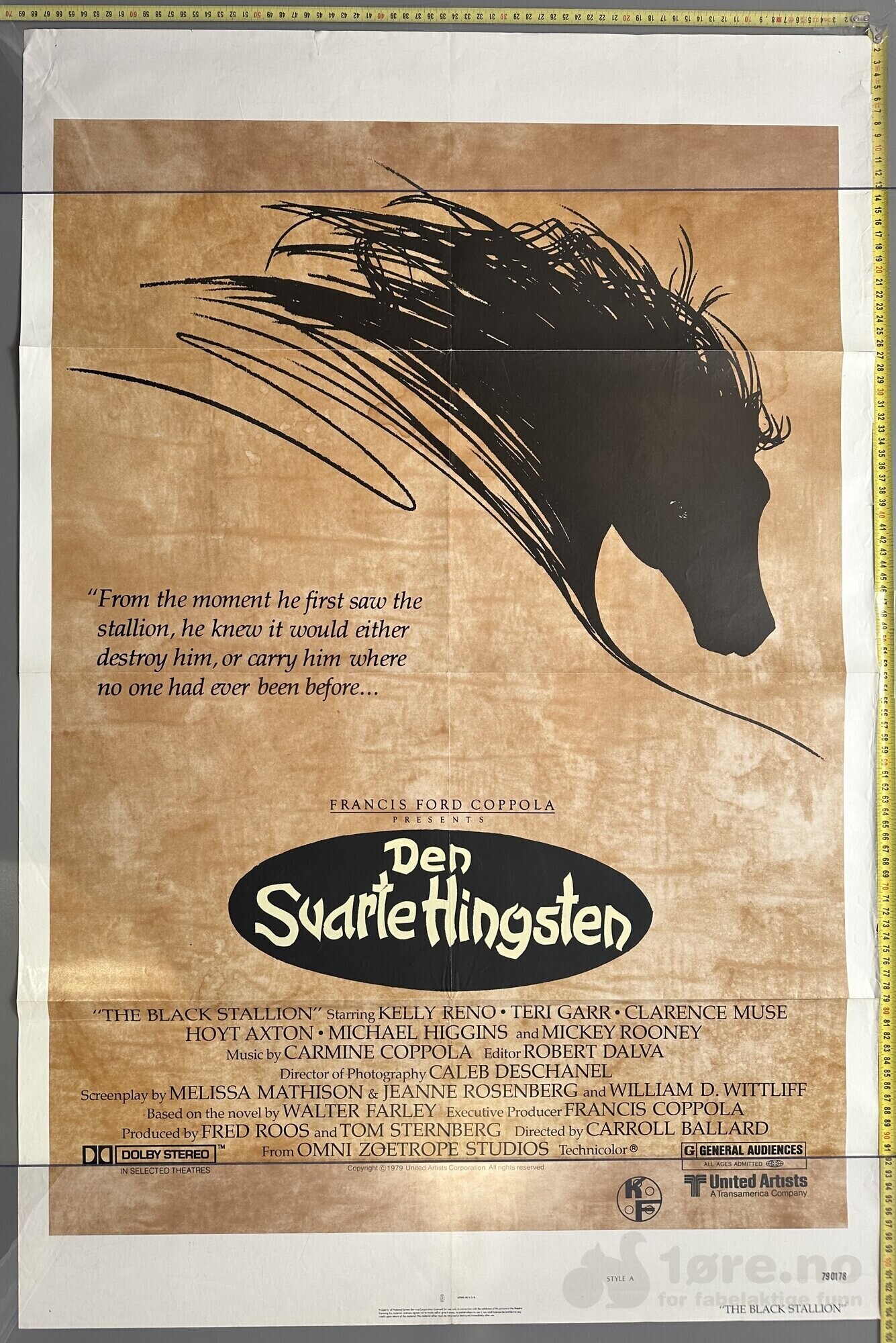 Den svarte hingsten 1979 - Original kinoplakat!