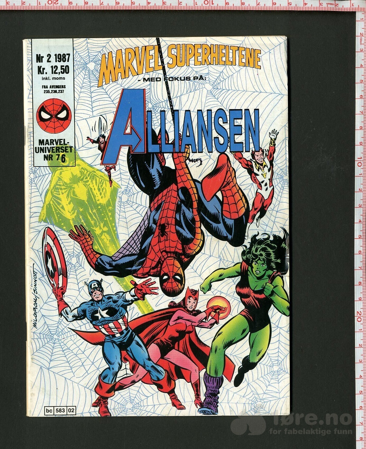 Marvel Superheltene 1987 nr. 2-7; 1988 nr.4; 1989: nr. 1, 3