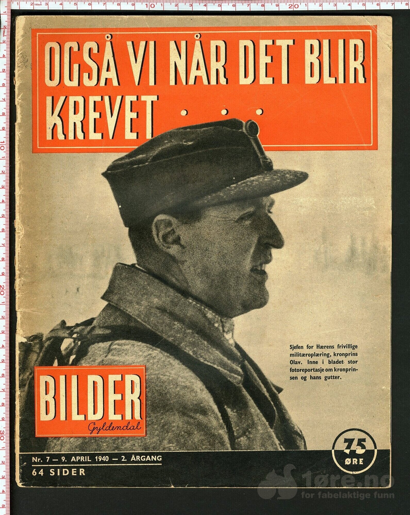 Bilder Gyldendal nr 7 utgitt den 9. april 1940 - krigen starter!