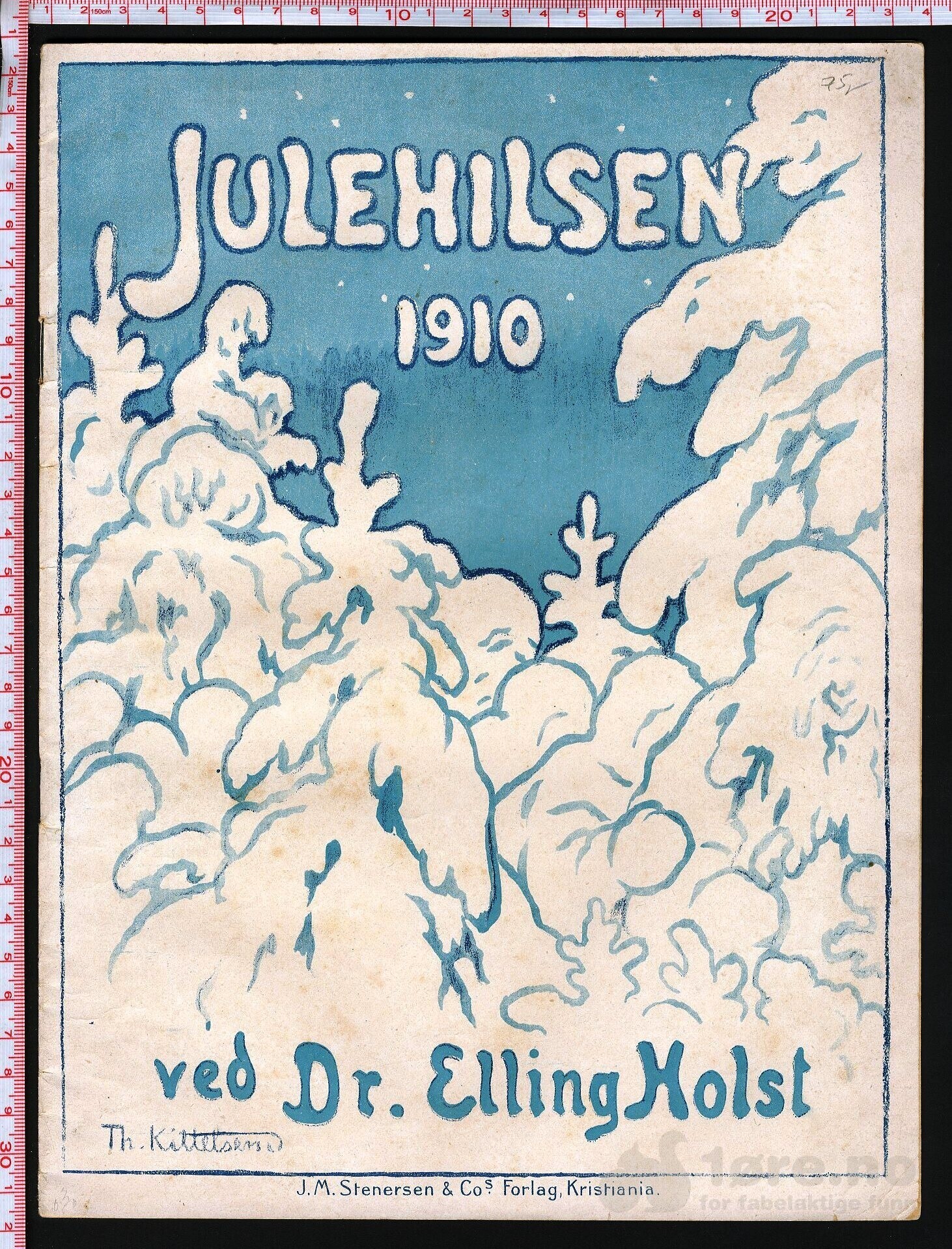 Julehilsen - 1910 forside av Theodor Kittelsen