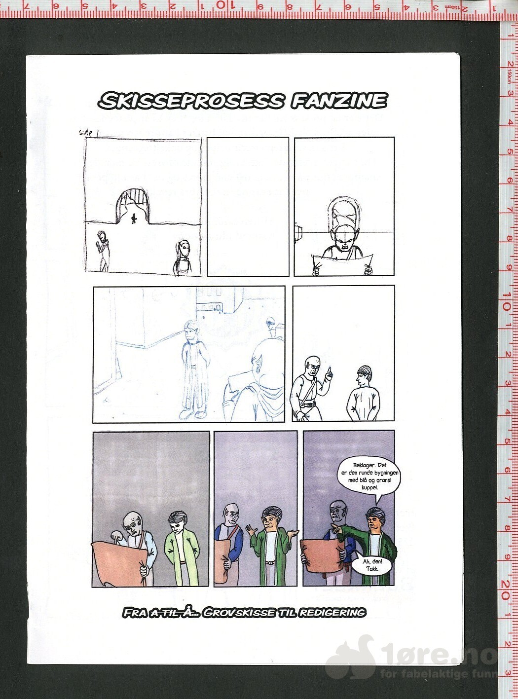 Skisseprosess Fanzine