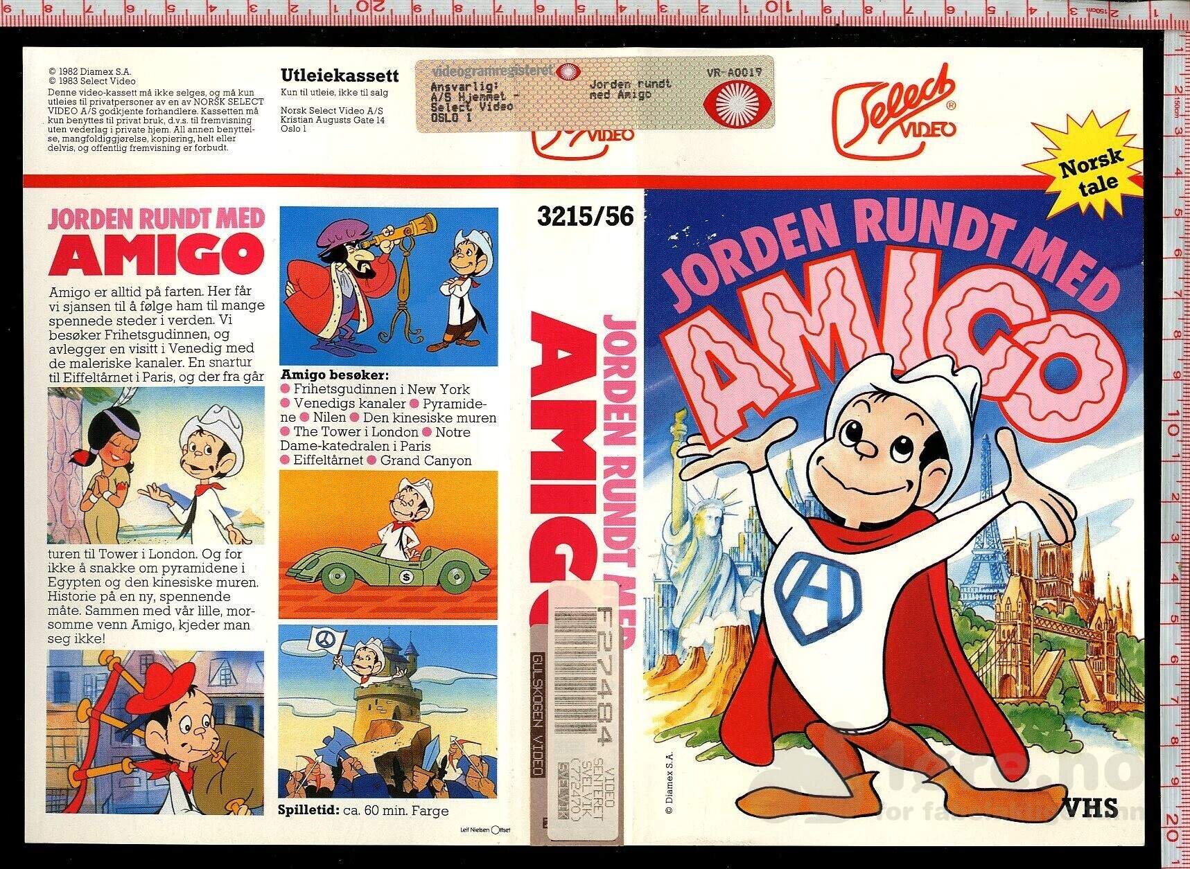 VHS-cover - Jorden rundt med Amigo