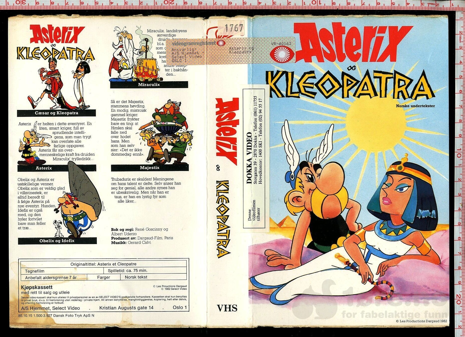 VHS-cover - Asterix og Kleopatra