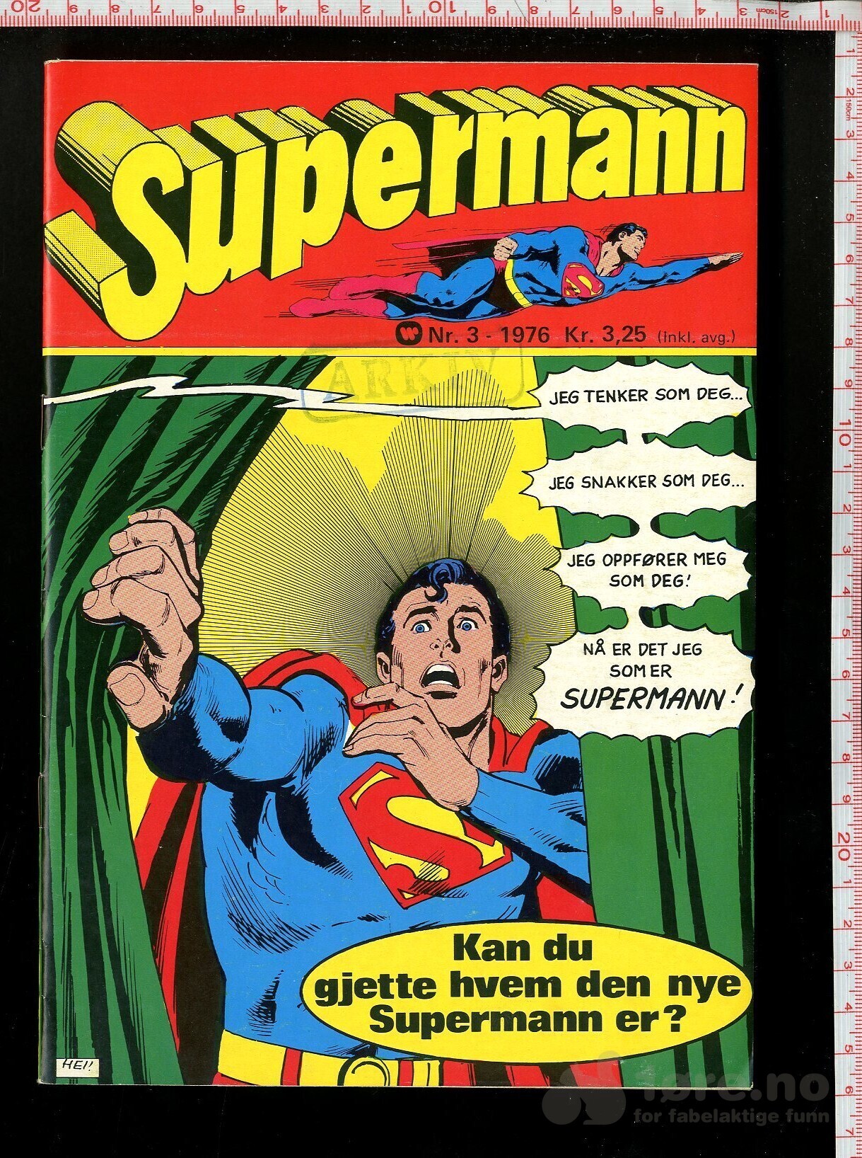 SUPERMANN 1976 -3 arkiveksemplar!
