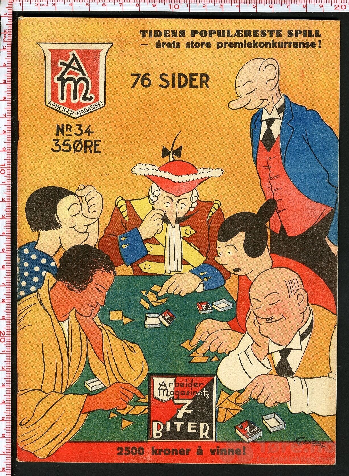 Arbeider-Magasinet 1933 nr 34 tegneserieforside!