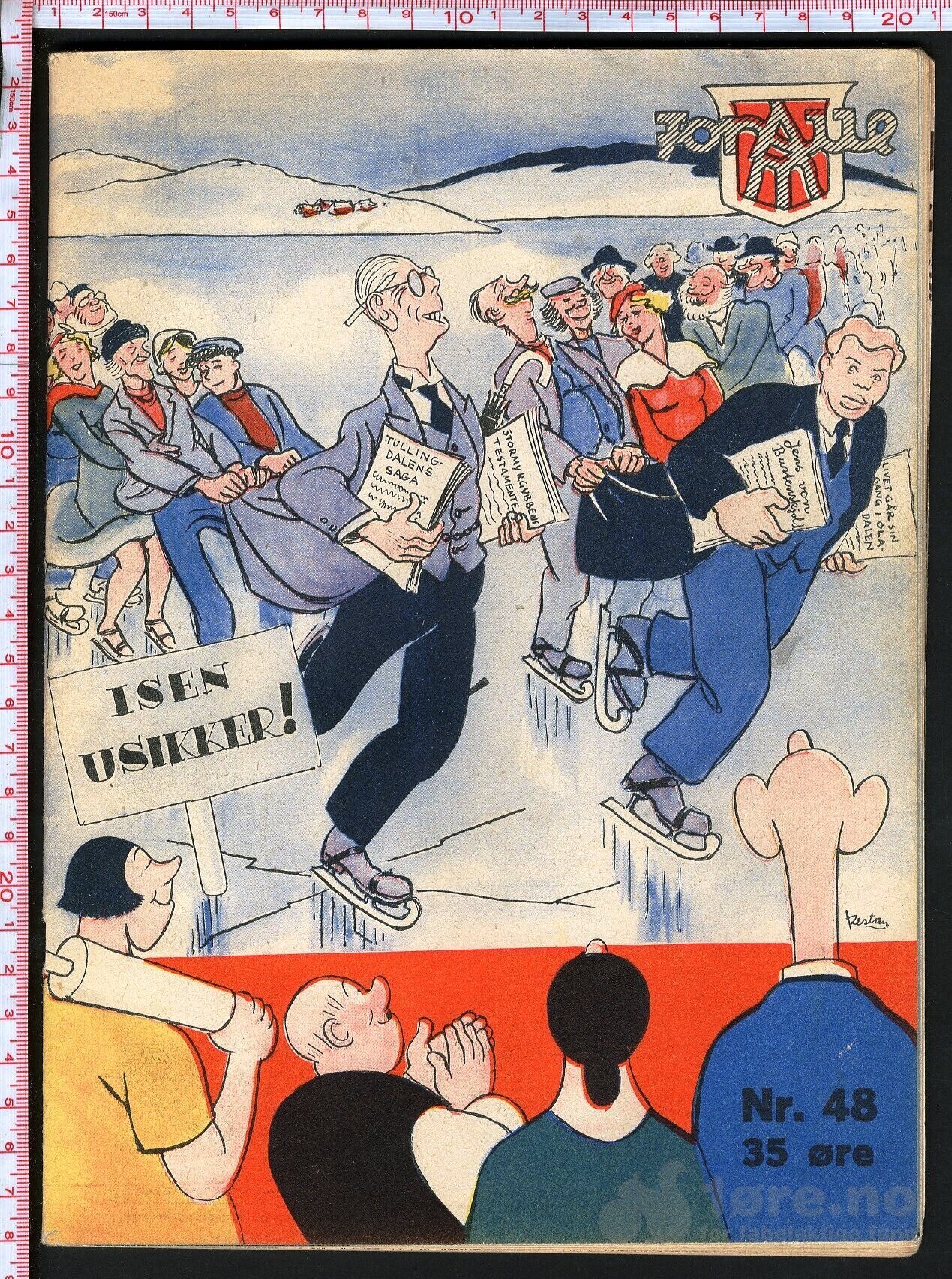 Arbeider-Magasinet 1937 nr 48 tegneserieforside!