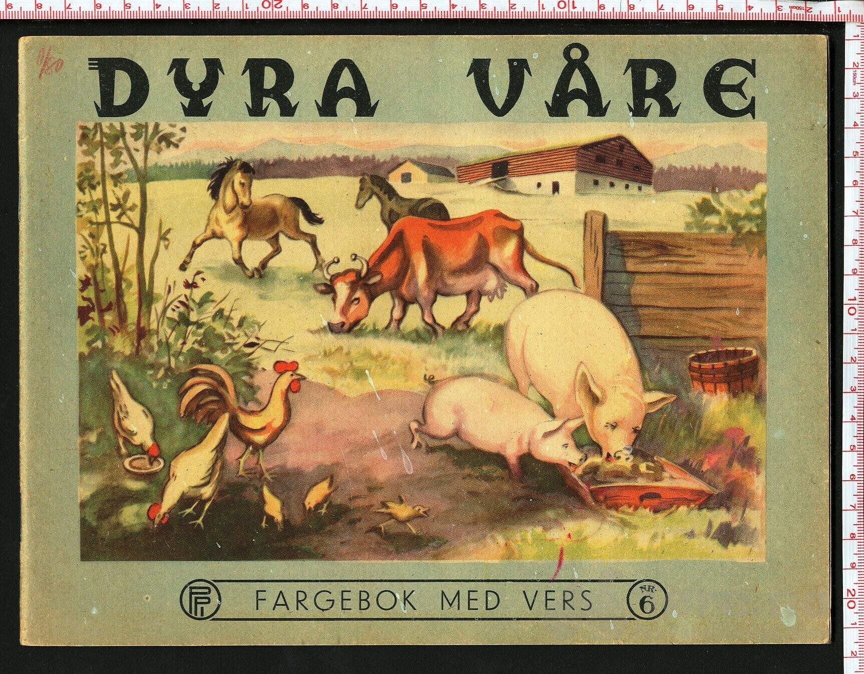 Fargebok med vers nr 6 - Dyra Våre