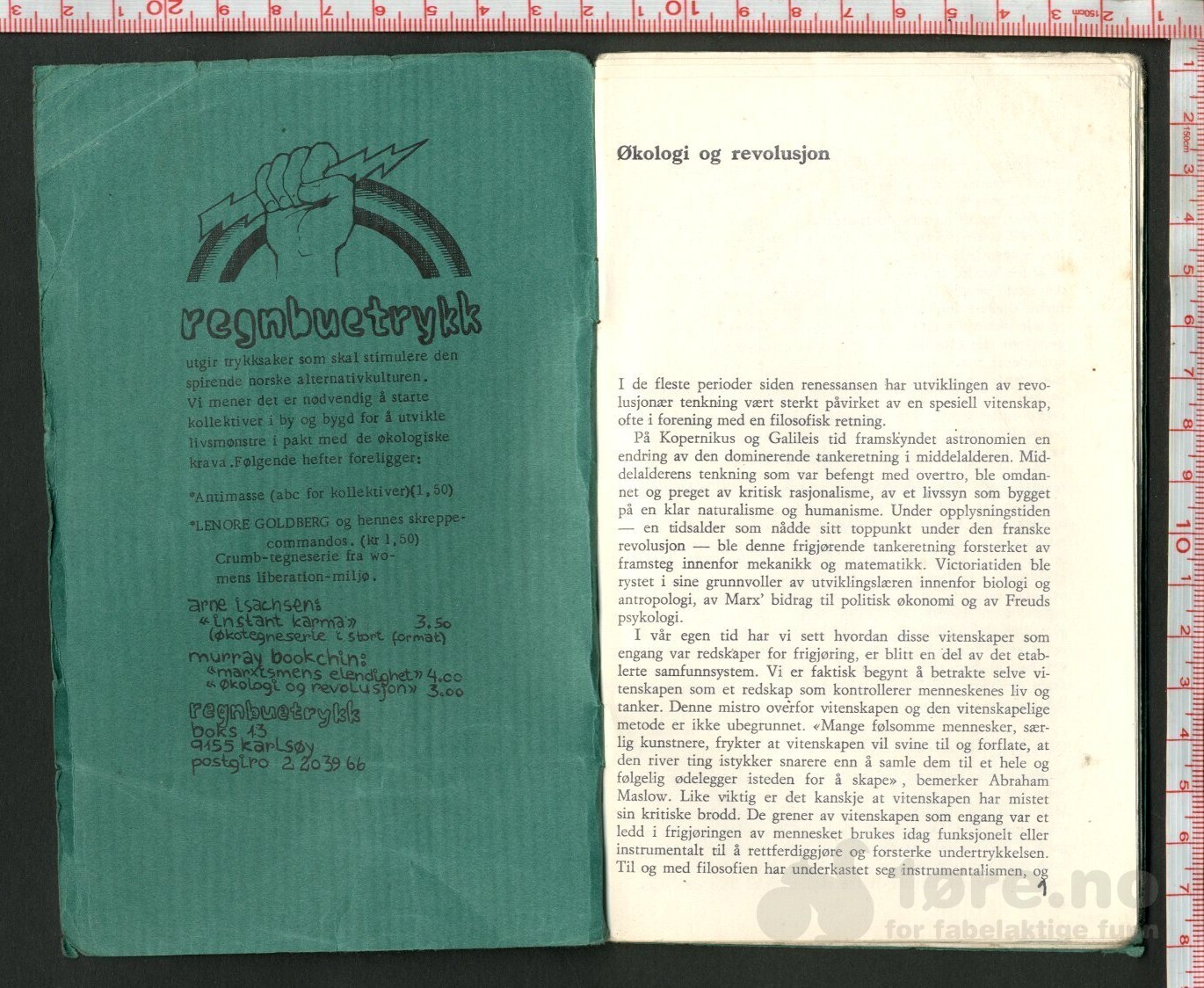 Regnbuetrykk - Økologi og revolusjon, Murray Bookhin, bilde 3