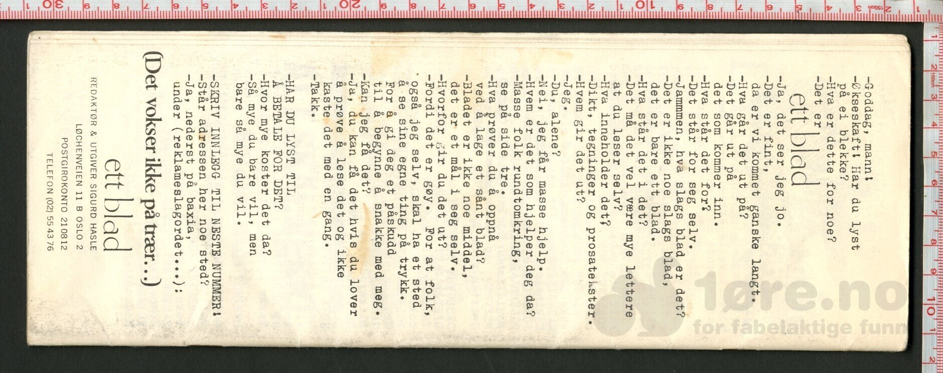 Ett blad 27, sommeren 1974, bilde 2